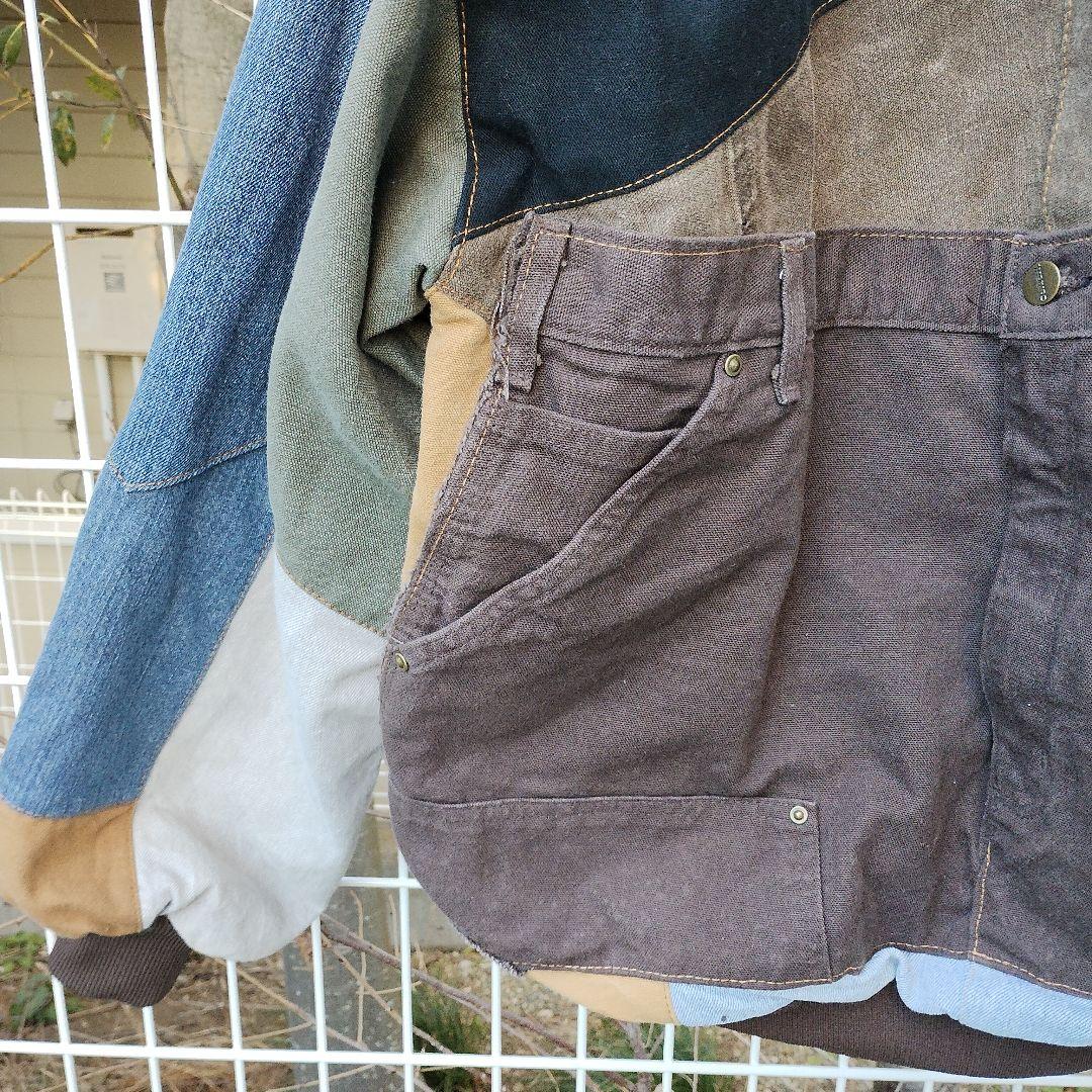 マ*ト様 カーハート　パッチワークデザイン 再構築　アクティブジャケット型　古着