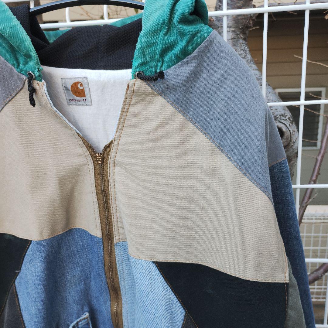 マ*ト様 カーハート　パッチワークデザイン 再構築　アクティブジャケット型　古着