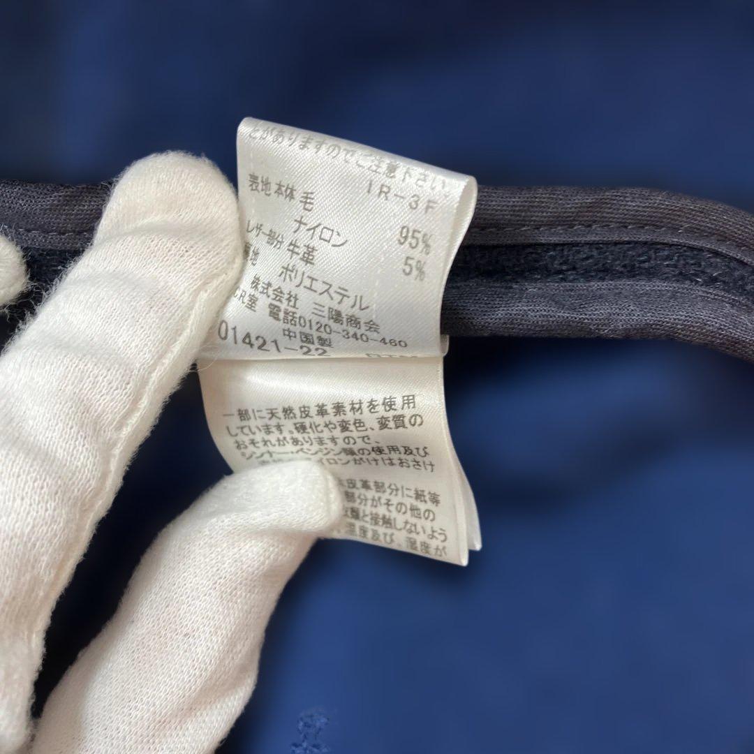 極美品 ブルーレーベルクレストブリッジ ダッフルコート チェック柄 ネイビー M