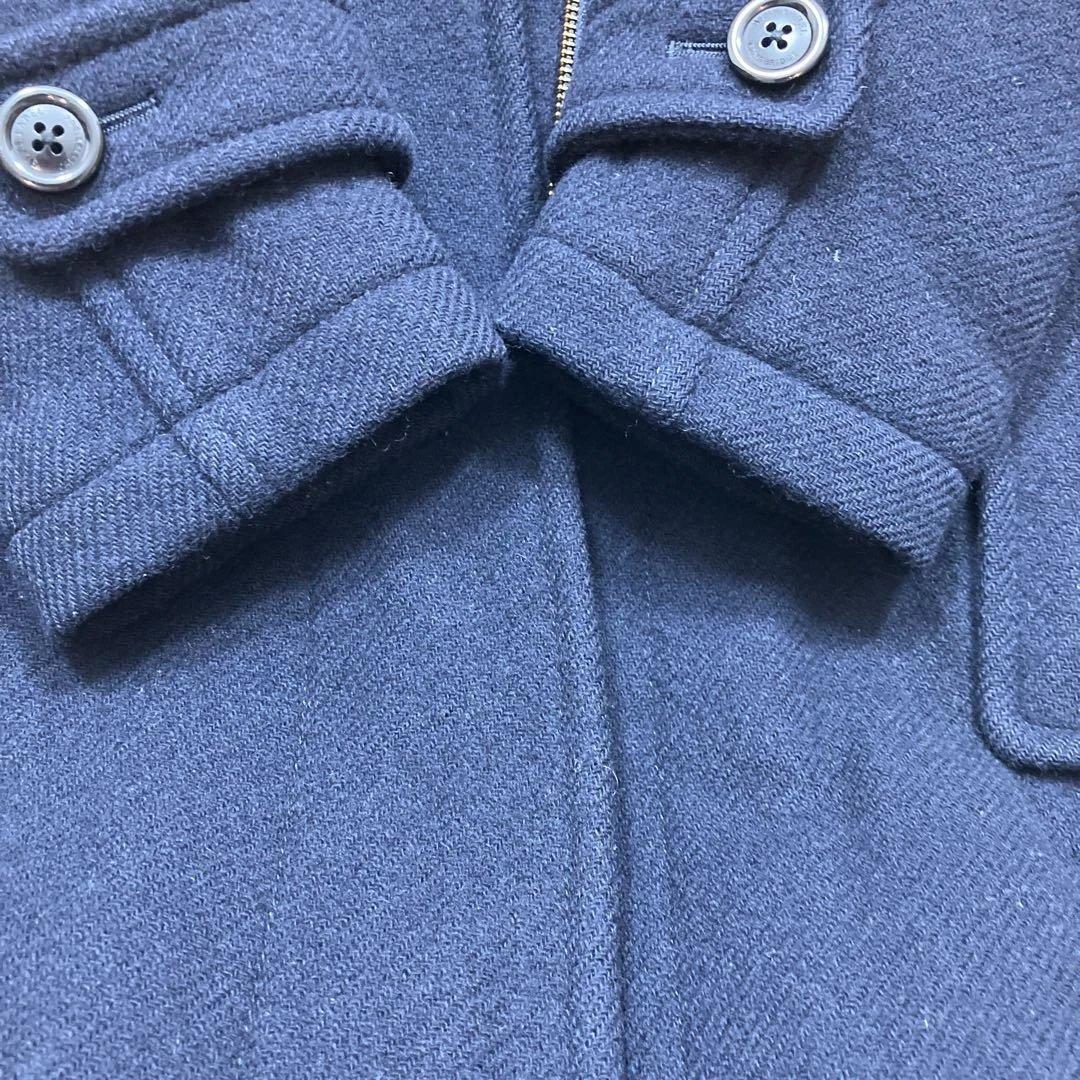 極美品 ブルーレーベルクレストブリッジ ダッフルコート チェック柄 ネイビー M