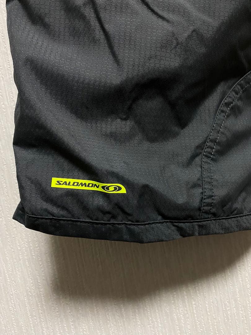00s SALOMON　旧ロゴ　スキーウェア　セットアップ　M オレンジ　グレー