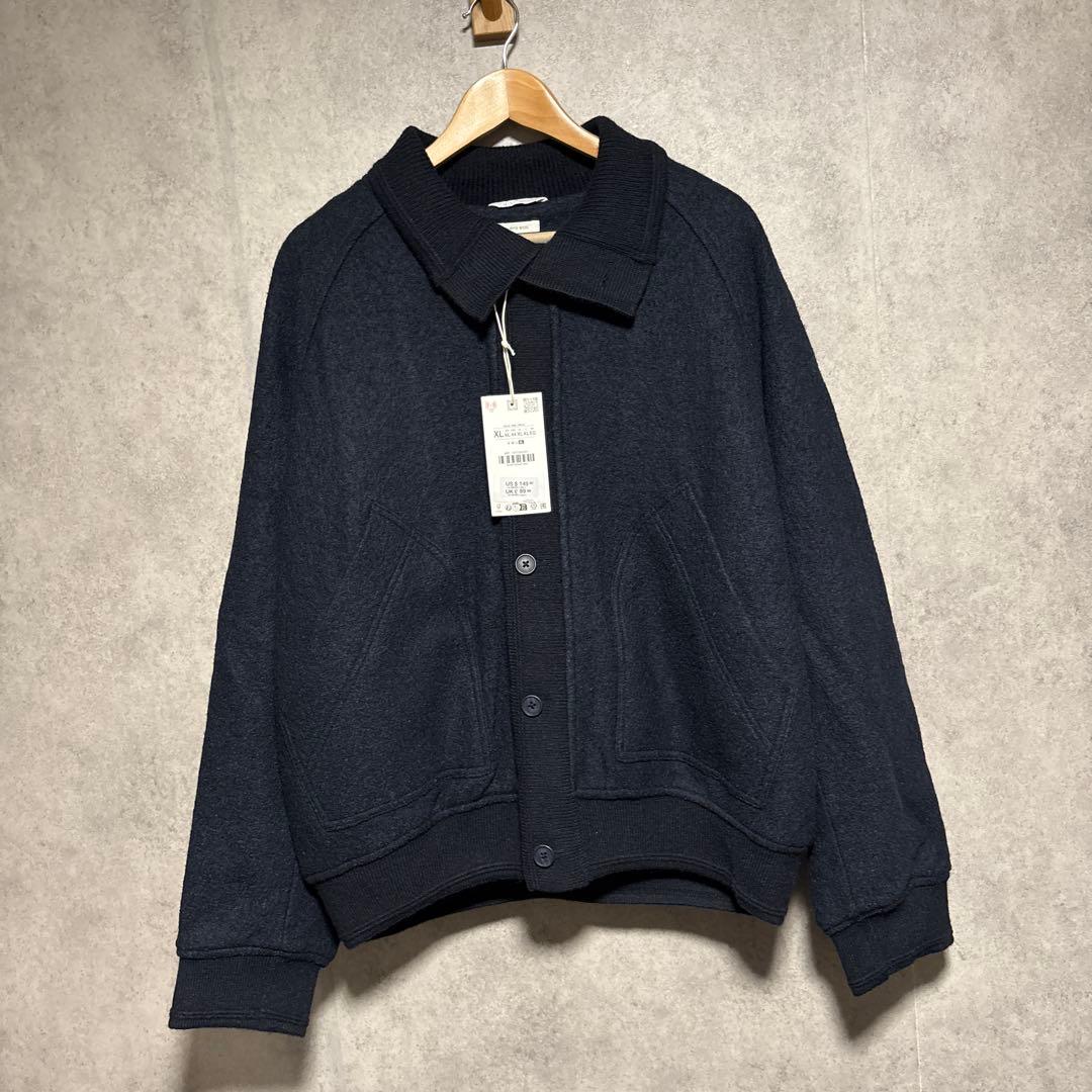 zara ザラ　リブ襟切り替えジャケット XL