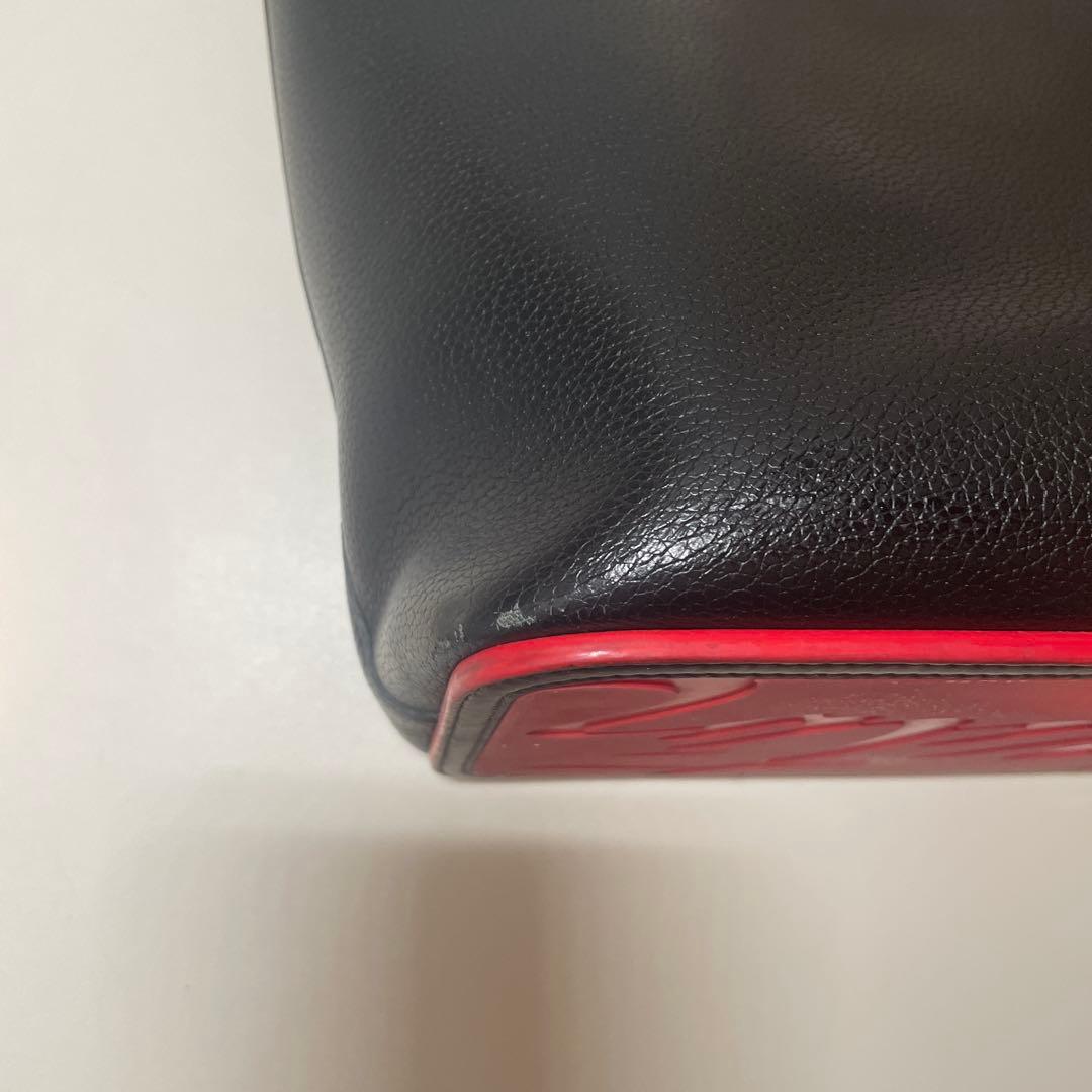 Christian Louboutin トートバッグ 黒 赤