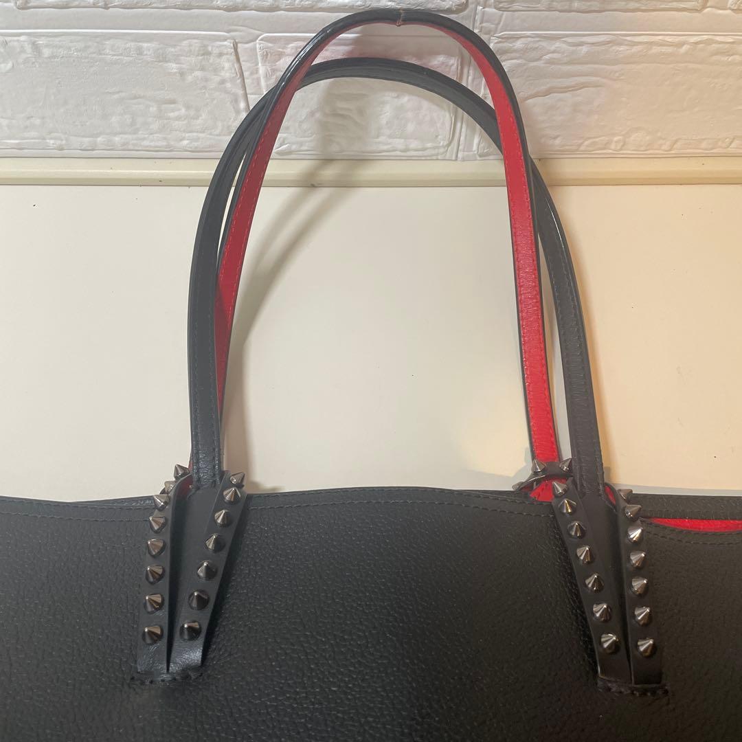 Christian Louboutin トートバッグ 黒 赤