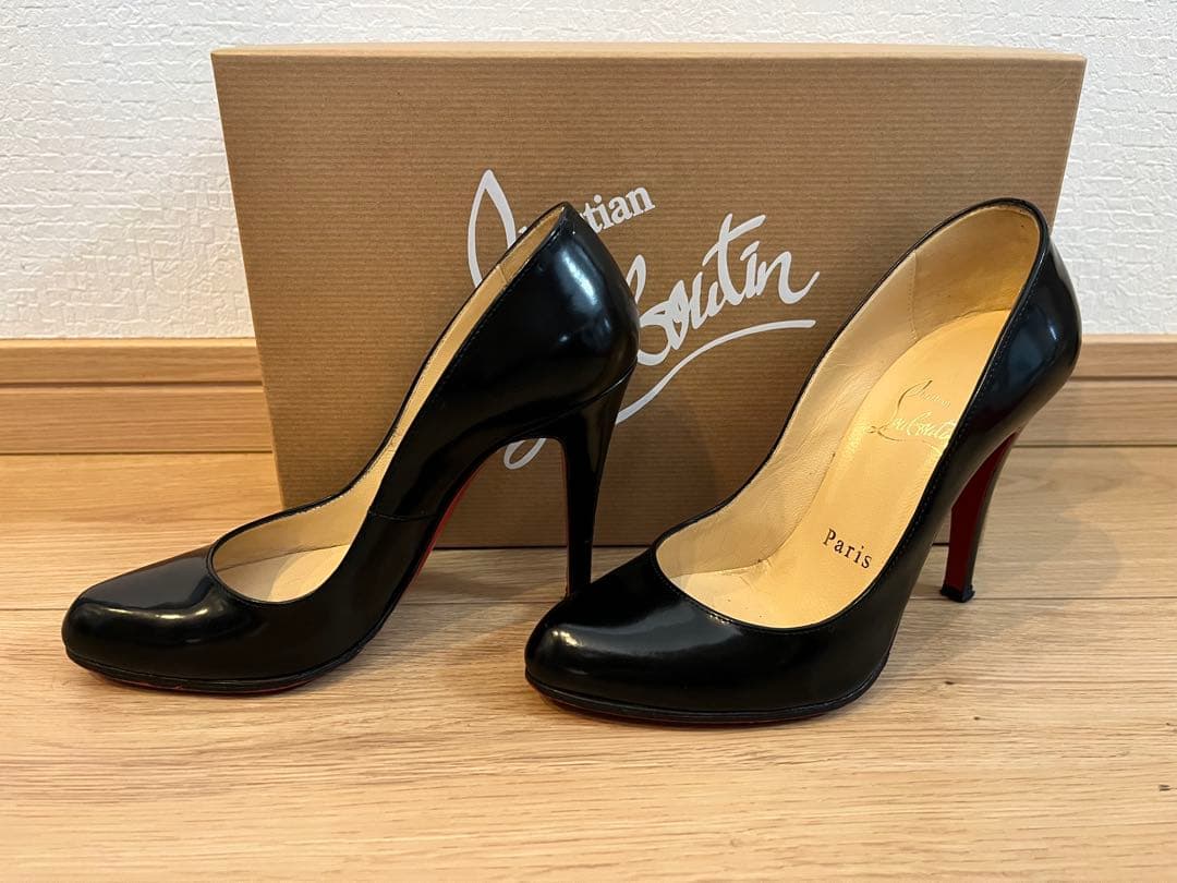 美品✨Christian Louboutin ブラック ハイヒール 34