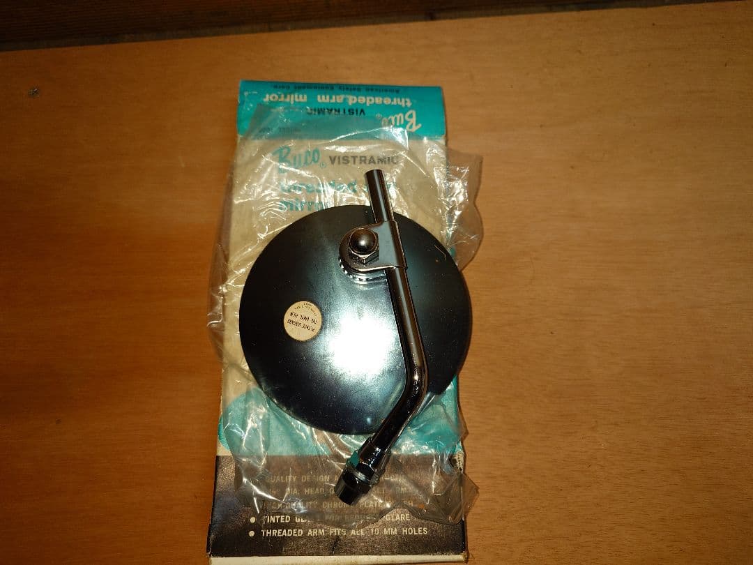 BUCO ショートラウンドミラー TRIUMPH ハーレー