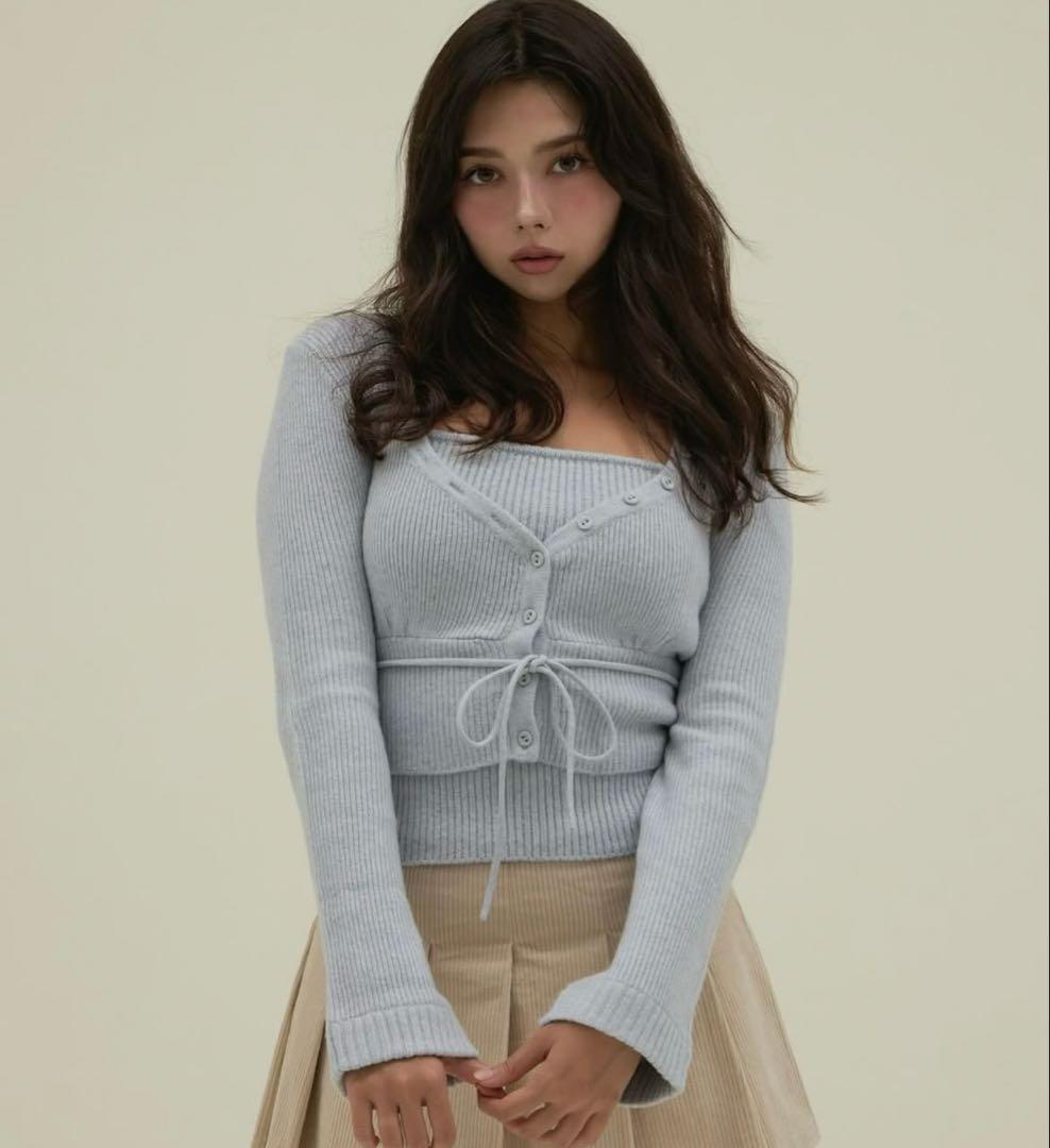 ANDMARY Delta button tops gray 正規品