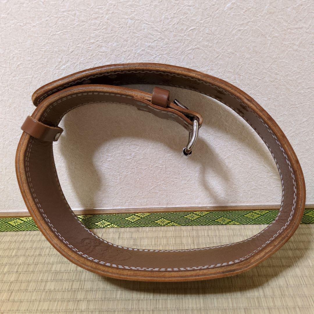 GOLD'S GYM トレーニングパワーレザーベルト 【G3324】茶　Lサイズ