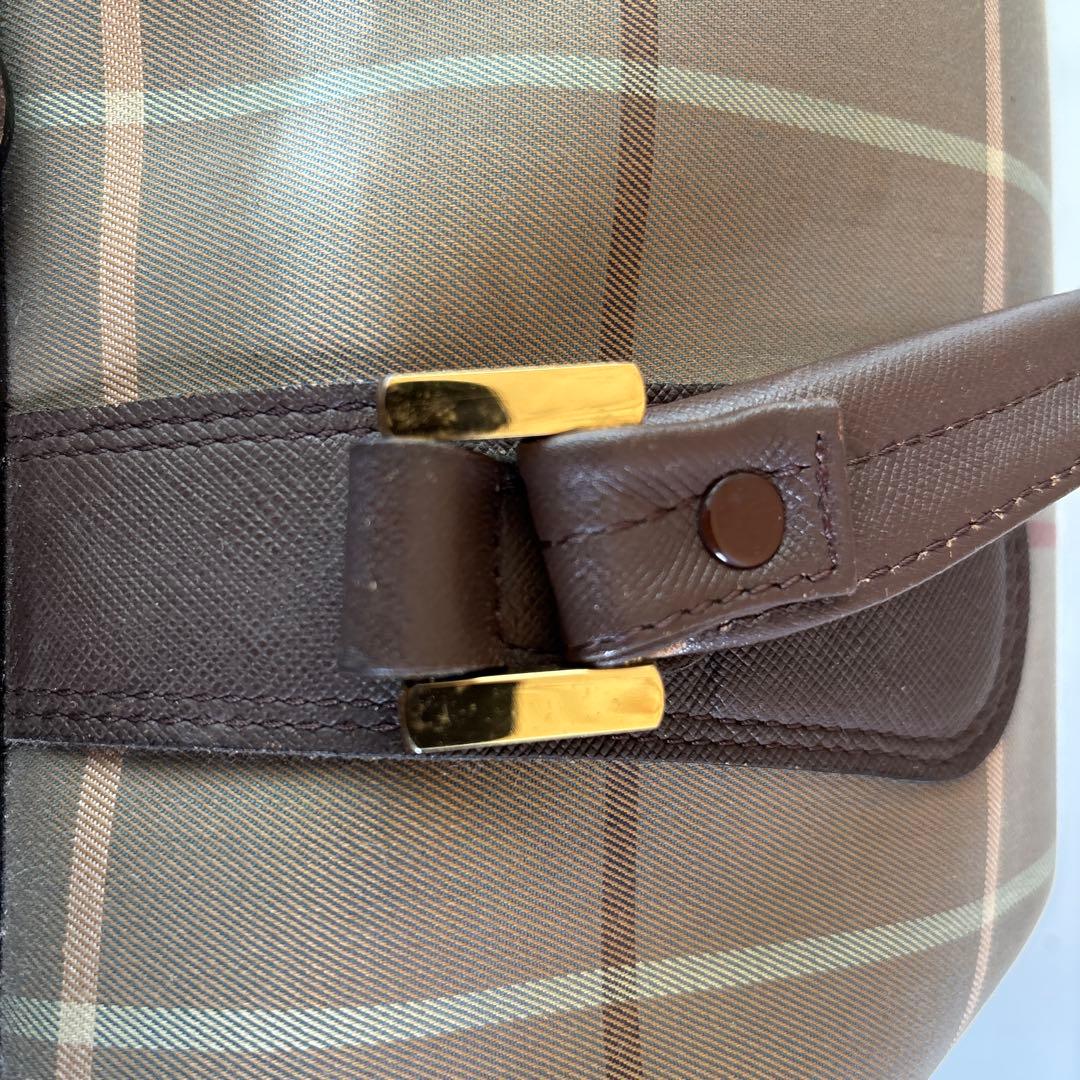 BURBERRY　バーバリー　ボストンバッグ　キャンバス×レザー　5032