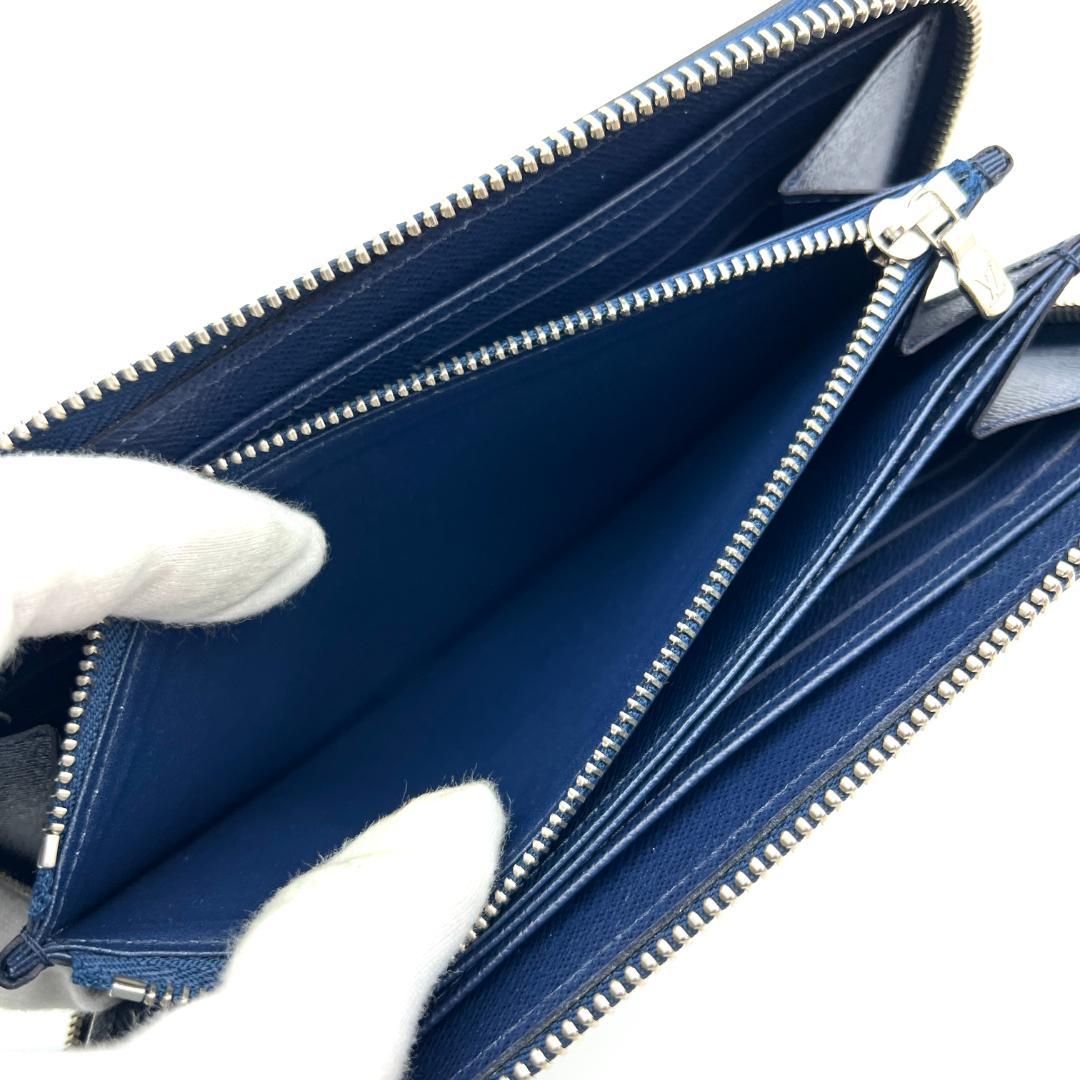 【最高級美品】ルイヴィトン エピ ジッピーウォレット アンディゴブルー C148