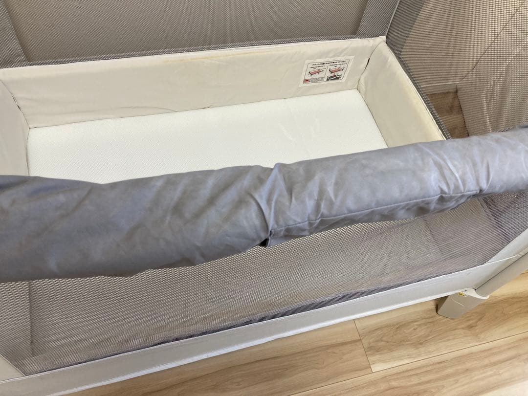 Aprica ココネルエアープラスAB グレー 折りたたみ式ベビーベッド