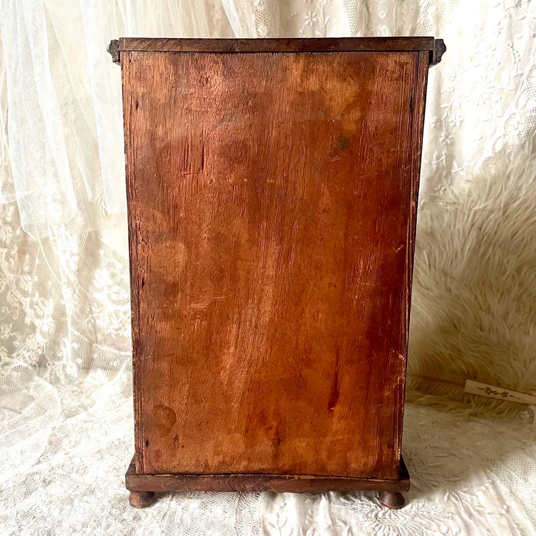 ドールキャビネット　フランスアンティーク　カップボード　ディネット　引き出し付き