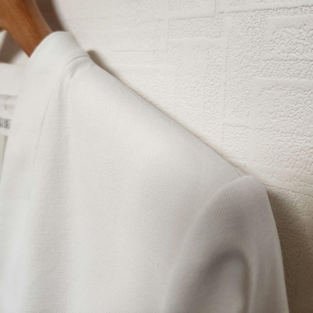 プラステ　レディース　スーツ　セットアップ　ホワイト　ノーカラー　テーパード