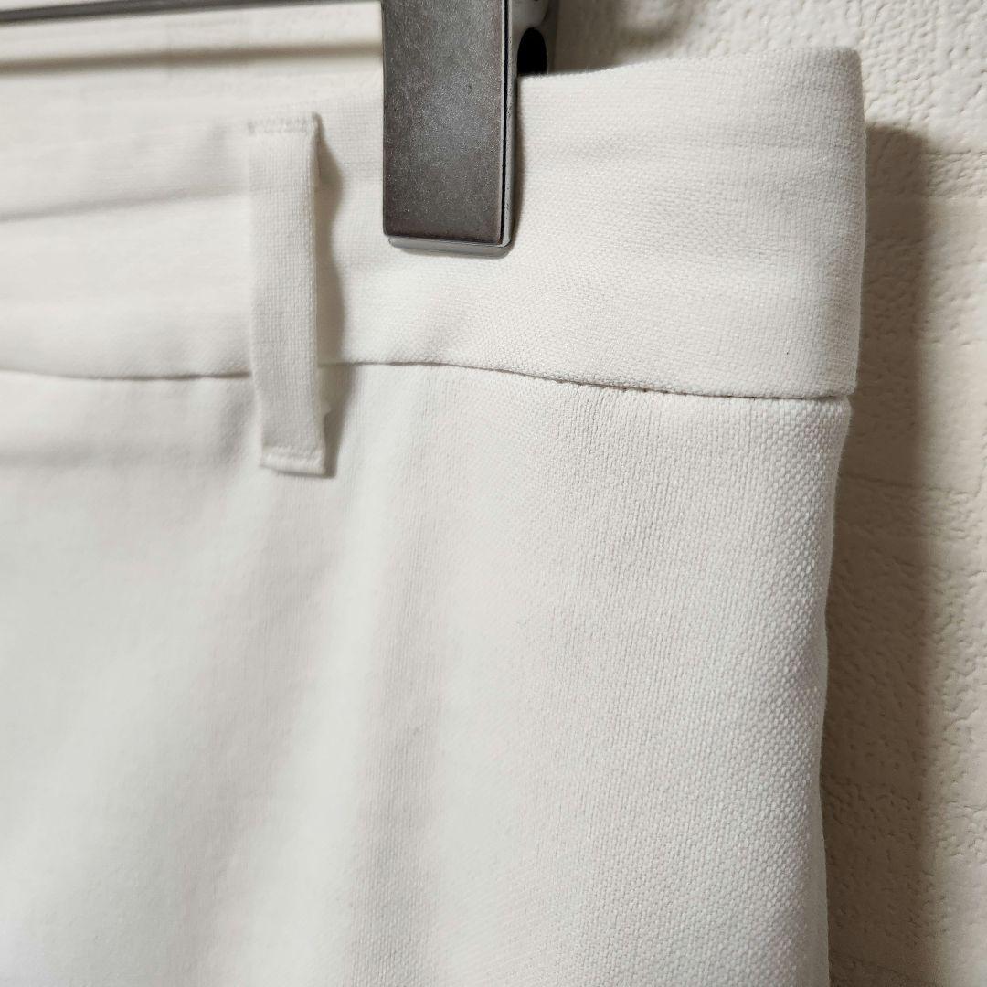 プラステ　レディース　スーツ　セットアップ　ホワイト　ノーカラー　テーパード