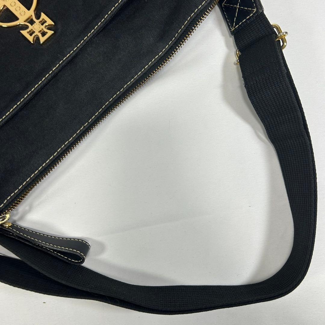 【極美品】ヴィヴィアンウエストウッド ショルダーバッグ キャンバス オーブ 黒