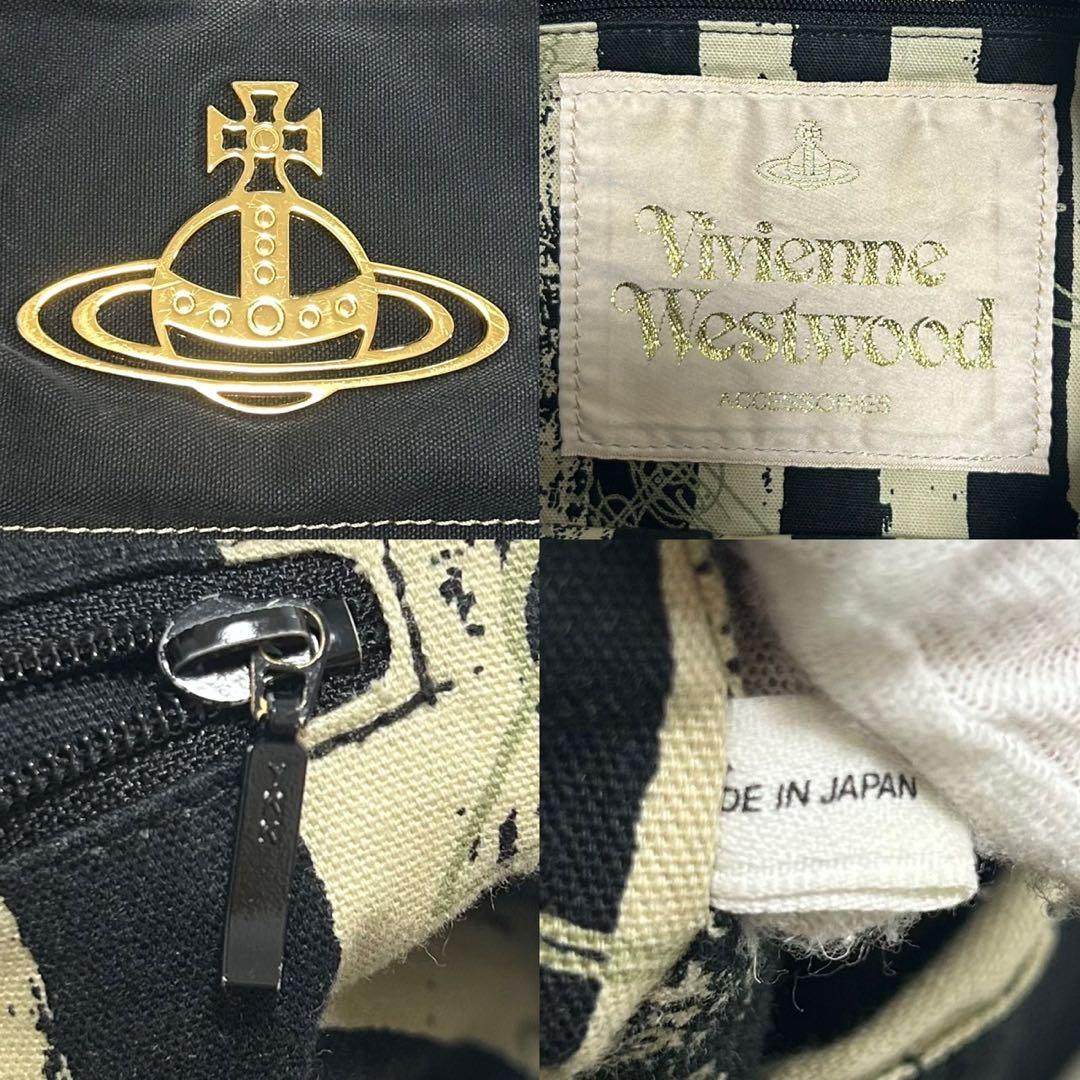 【極美品】ヴィヴィアンウエストウッド ショルダーバッグ キャンバス オーブ 黒