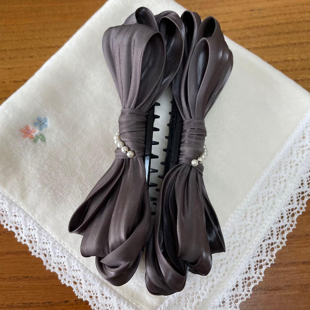 【美品】コンプレックスビズ Complex Biz バナナクリップ グレー