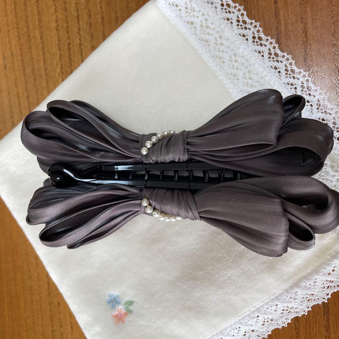 【美品】コンプレックスビズ Complex Biz バナナクリップ グレー