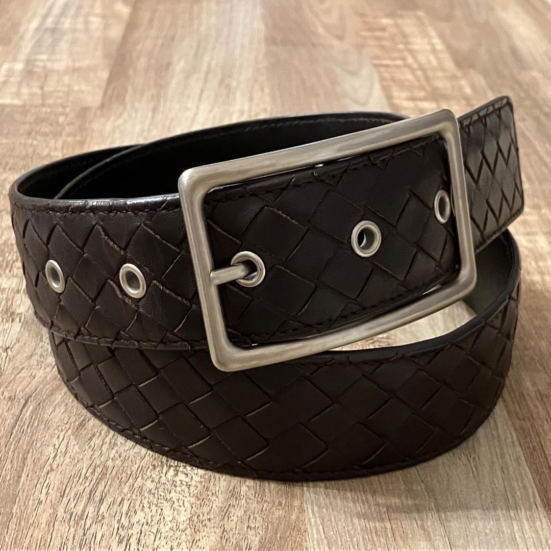 BOTTEGA VENETA ベルト 85cm/34in ダークブラウン