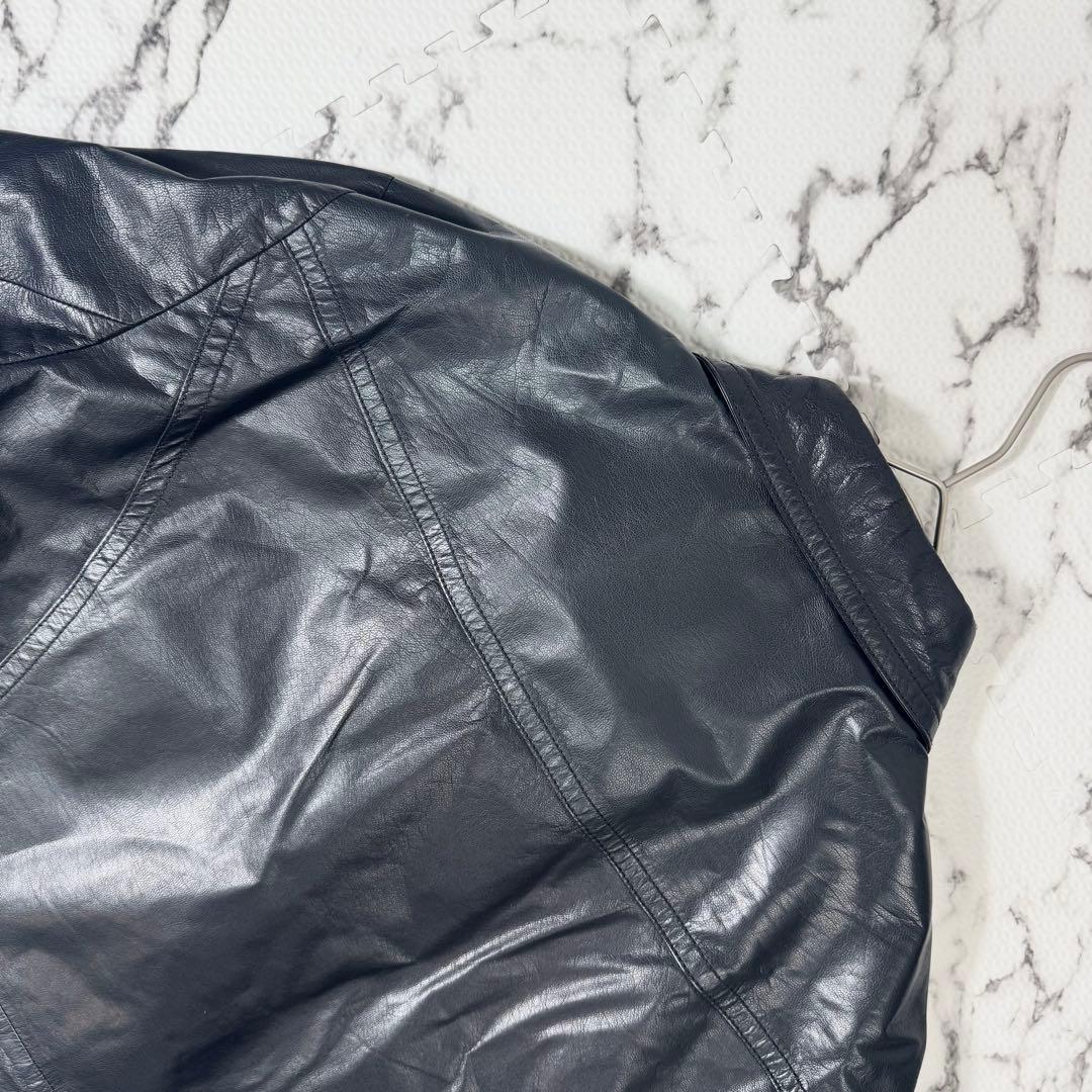 【極美品】グッチ　レザージャケット　ラムレザー　ライダース　スタッズ　裏地総柄