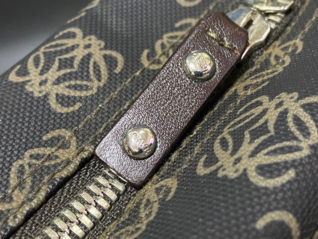 ロエベ ミニボストンバッグ アナグラム アマソナ ハンドバッグ PVC レザー