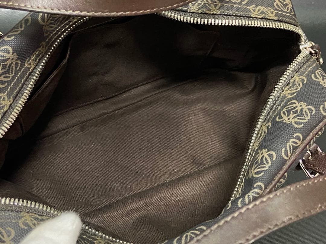 ロエベ ミニボストンバッグ アナグラム アマソナ ハンドバッグ PVC レザー