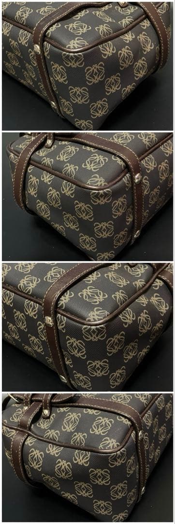 ロエベ ミニボストンバッグ アナグラム アマソナ ハンドバッグ PVC レザー