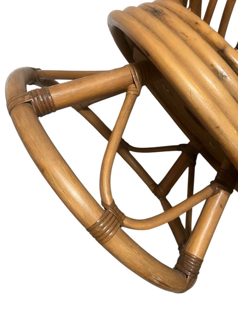 円形　ラタン　360°回転椅子　ソファ　アームチェア　アームチェア　肘付き椅子