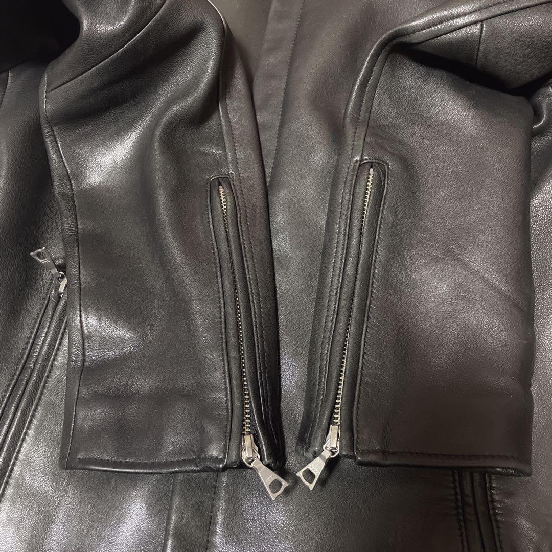 【美品】MORGAN HOMME シングルライダースジャケット 羊革 XL