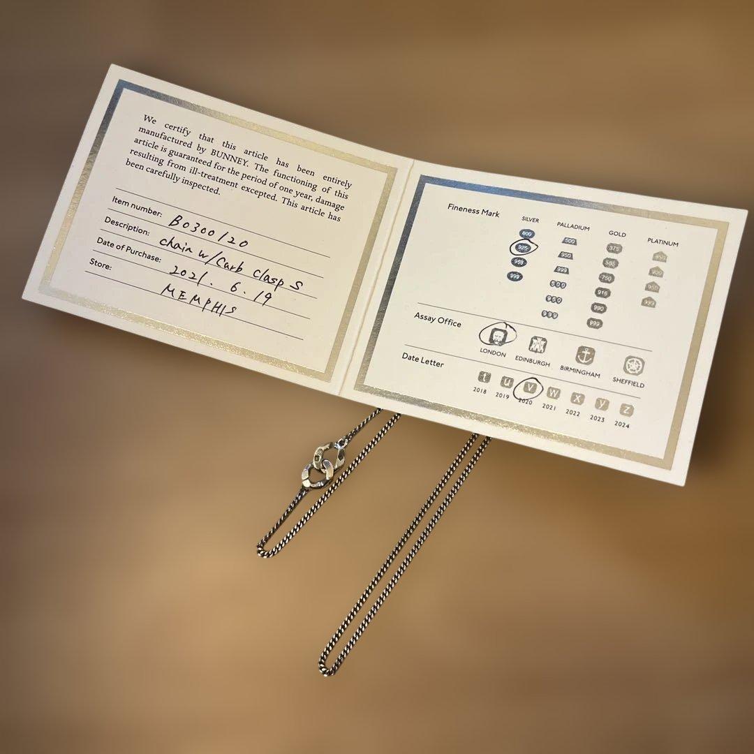 BUNNEY Chain w/Curb Clasp S 喜平チェーンネックレス