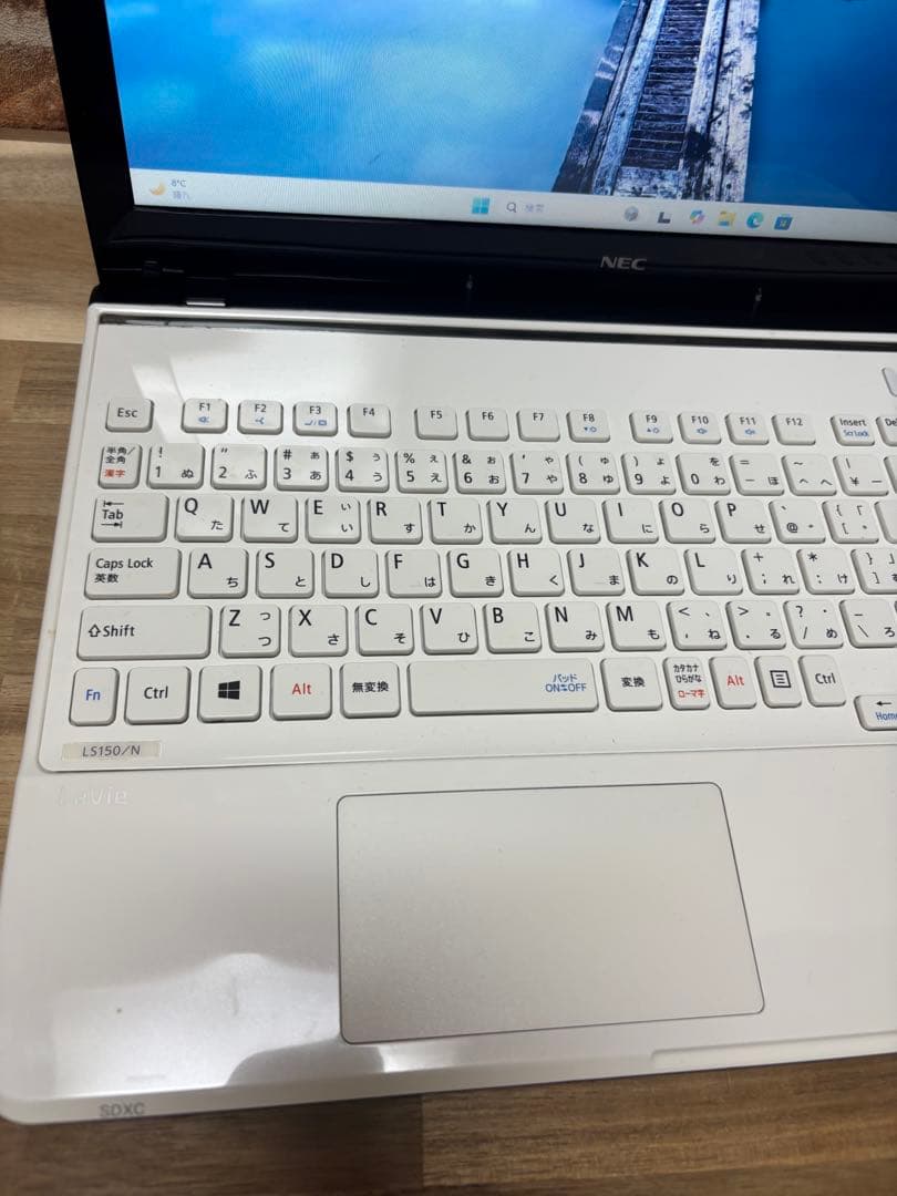 【美品】NECノートパソコン　高速SSD メモリ8GB Win11 オフィス付