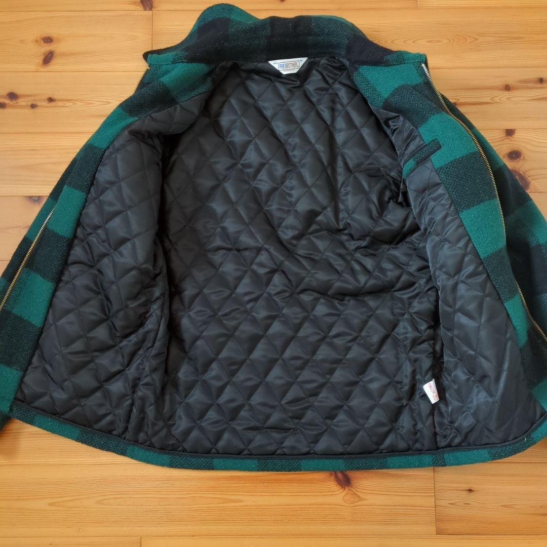 FIVE BROTHER ブロックチェック CPOジャケット キルティング M