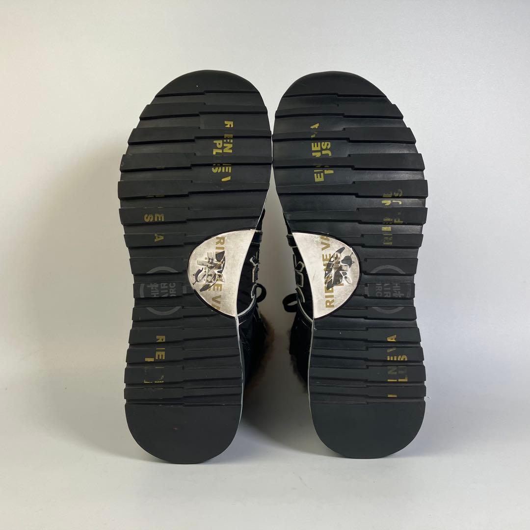 【未使用級】希少　PREMIATA リアルファー　ハイトップスニーカー　黒　26
