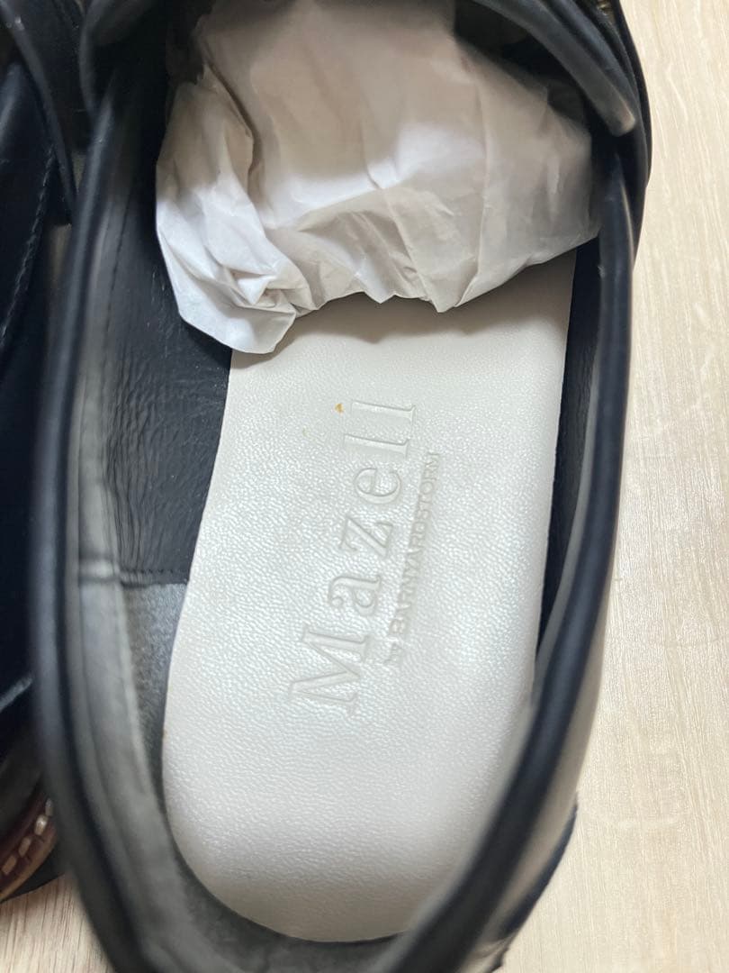 yuu　Mazell ブラック ローファー ゴールドバックル 23.5