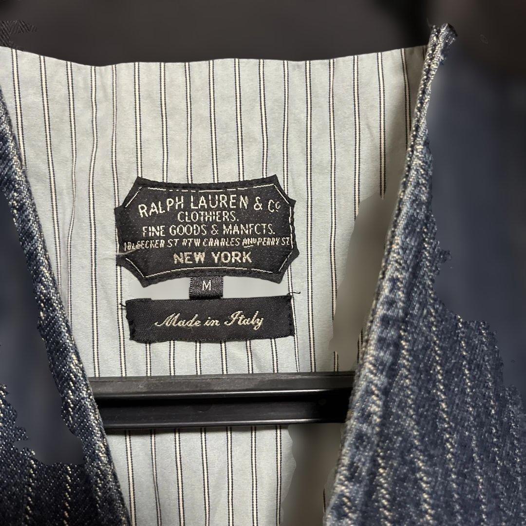 Ralph Lauren ラルフローレン　ストライプ　デニム　ベスト M RRL