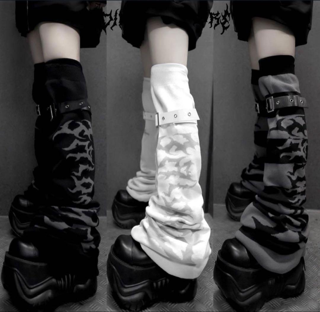 【完売品】dimmoire BIGロゴ ニーハイウォーマー グレー