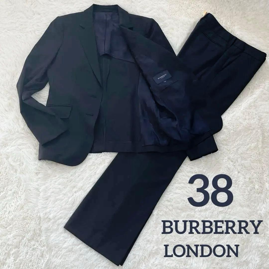 バーバリーロンドン パンツスーツ　ネイビー　ダークチェック　Mサイズ