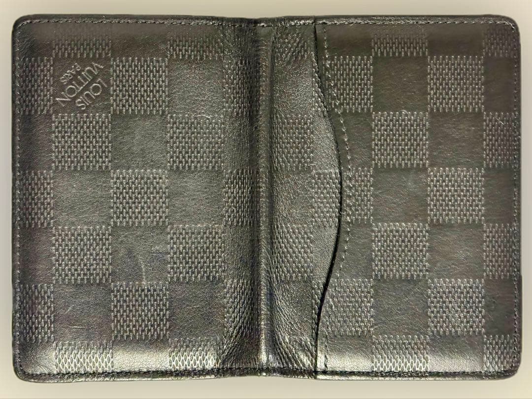 【中古良品】Louis Vuitton 名刺入れ ダミエアンフィニ ブラック