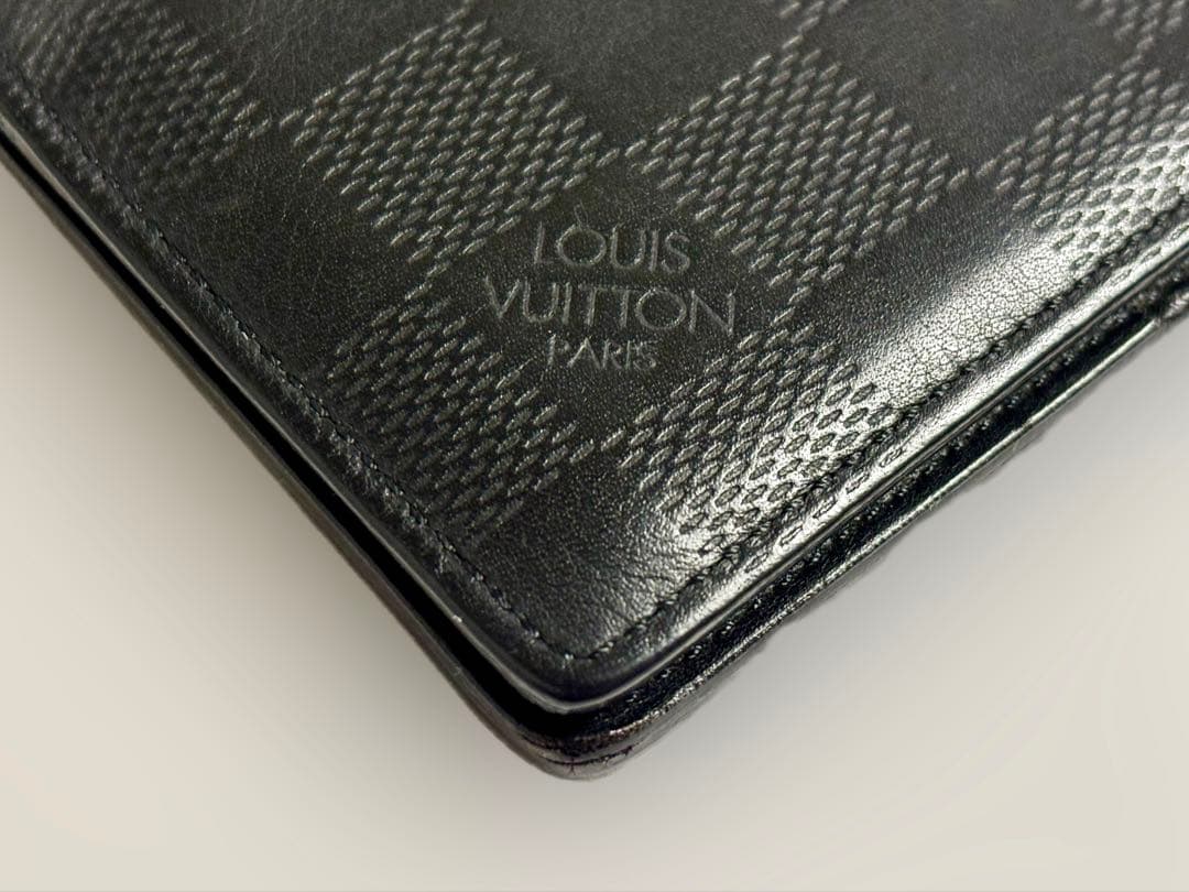 【中古良品】Louis Vuitton 名刺入れ ダミエアンフィニ ブラック