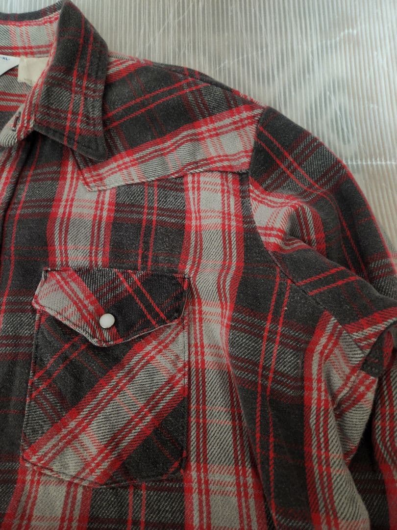 交渉中80sDAKOTAbyファイブブラザーウェスタンネルシャツ好配色USA 製