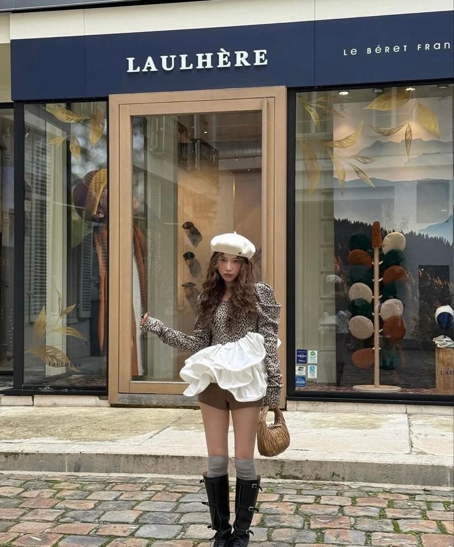 【正規品】Bibiy. EFFIE PEPURAMU LEOPARD TOP