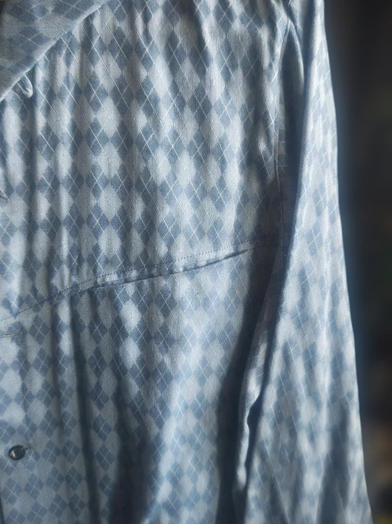 ロカビリー　the King ダイヤモンドパターンシャツ M