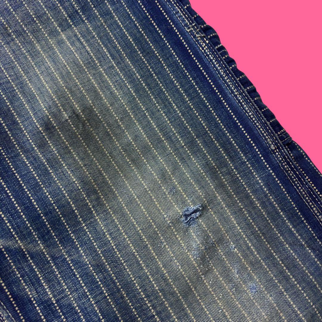 RRL ウォバッシュストライプ デニムペインターパンツ バックルバック USA製