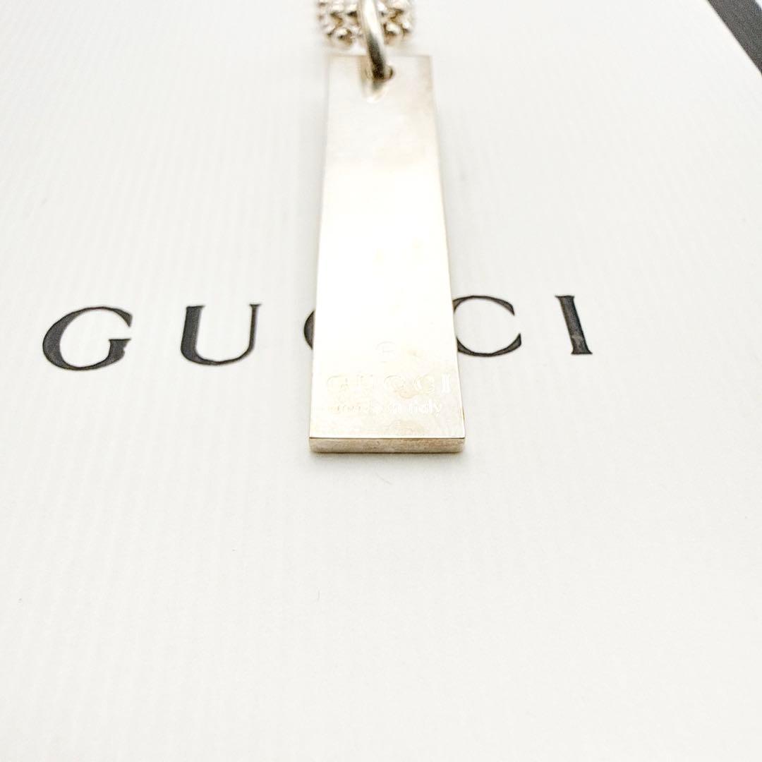 2942-3 人気✨GUCCI ダブルチェーンネックレス　プレート