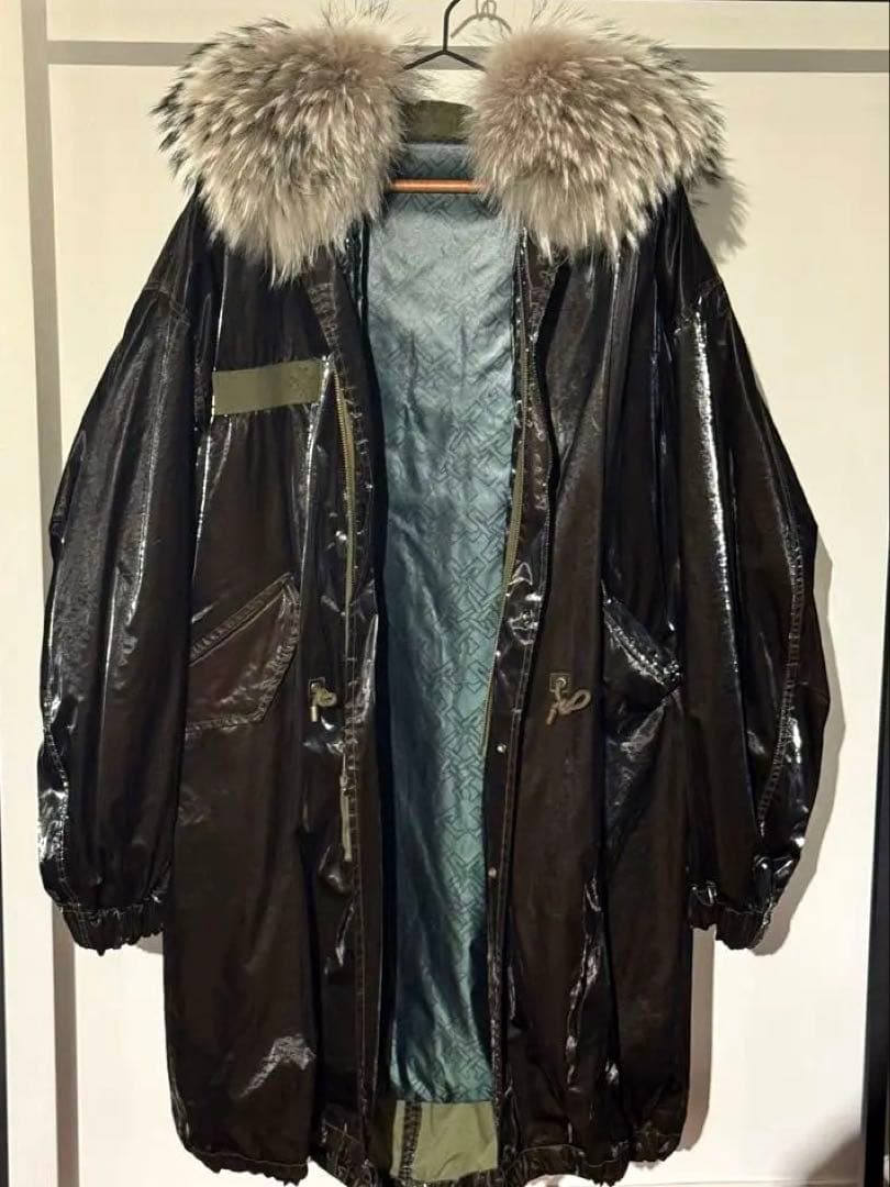 ガ*ン様 大特価　リアルラクーンファー　モッズコート