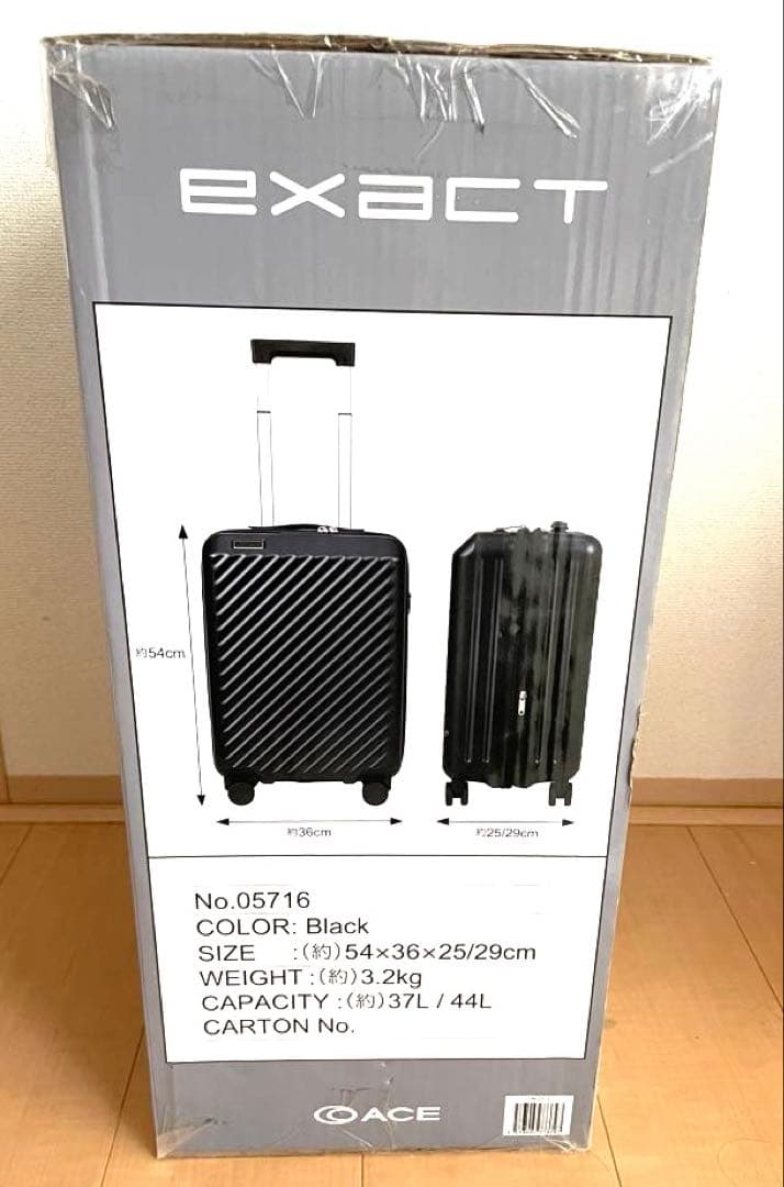 ACE エース イグザクト 機内持込みサイズ スーツケース（拡張機能付）ブラック