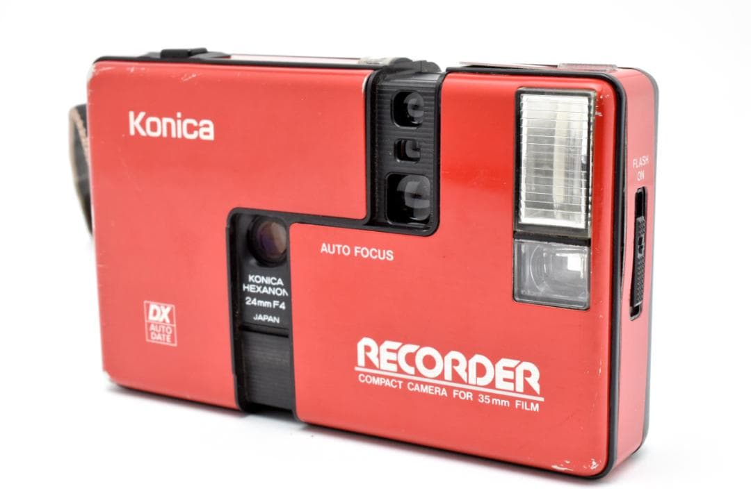 Konica RECORDER レッド コンパクトフィルムカメラ