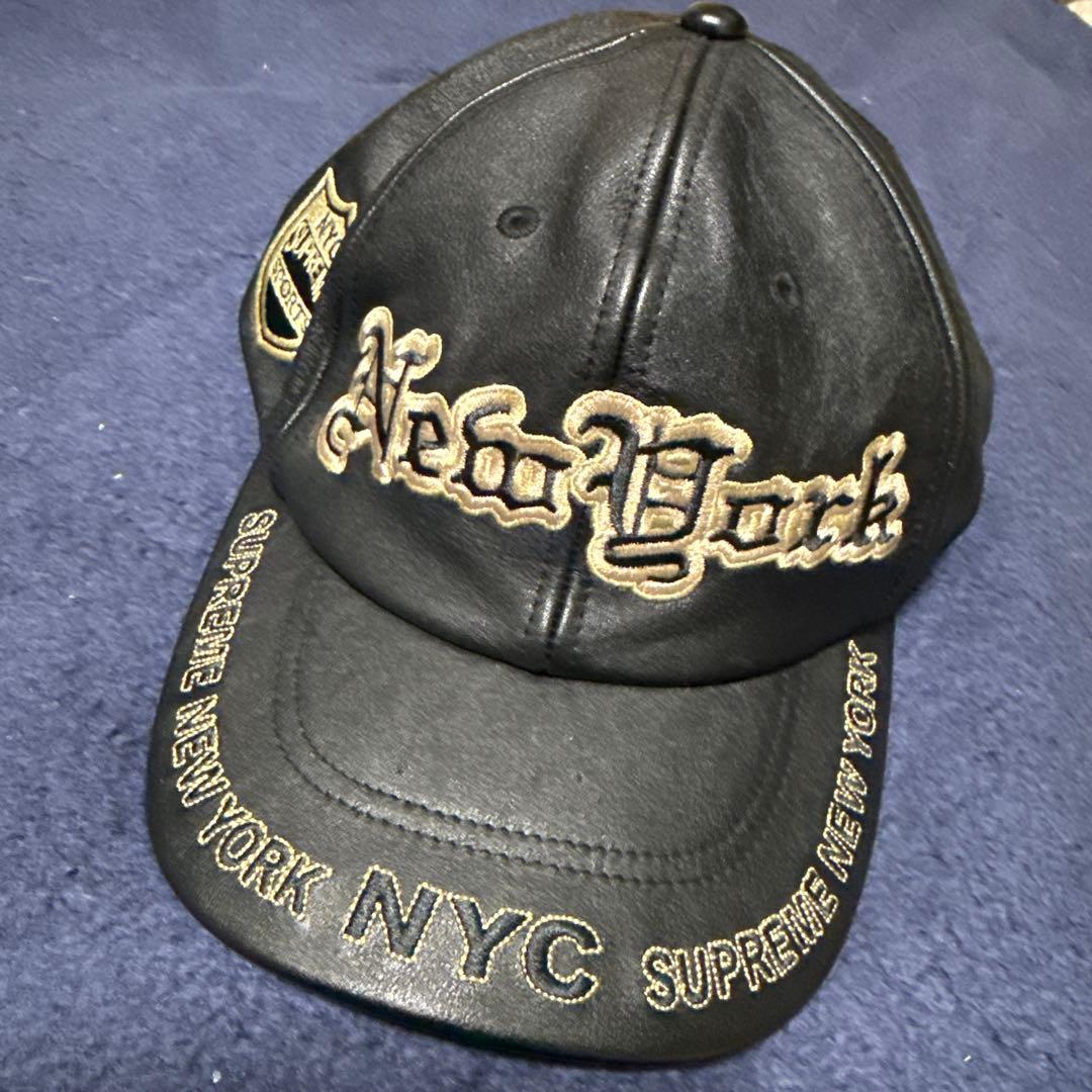 Supreme New York レザーキャップ