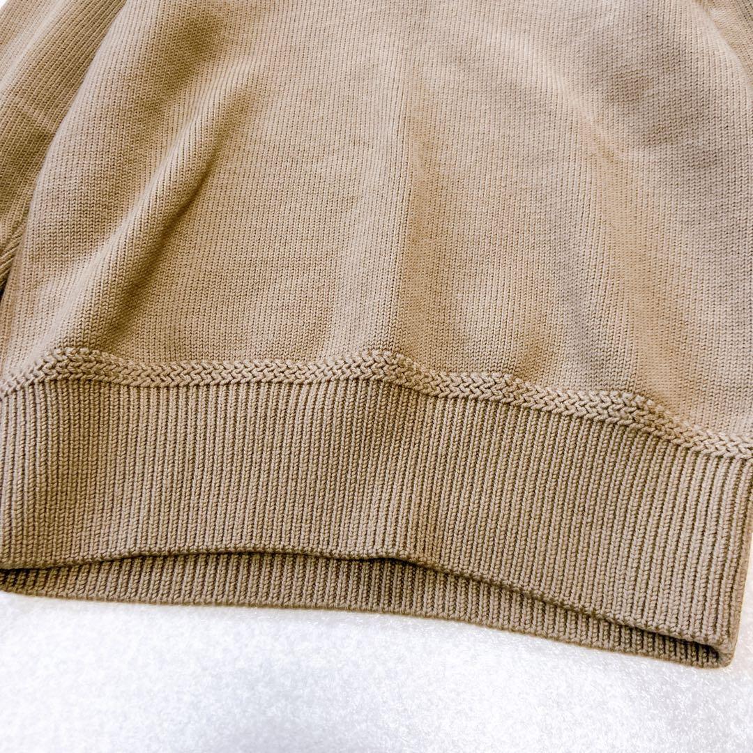 ハイクHYKE 上質ウール羊毛100% Vネックニット ブラウン　1