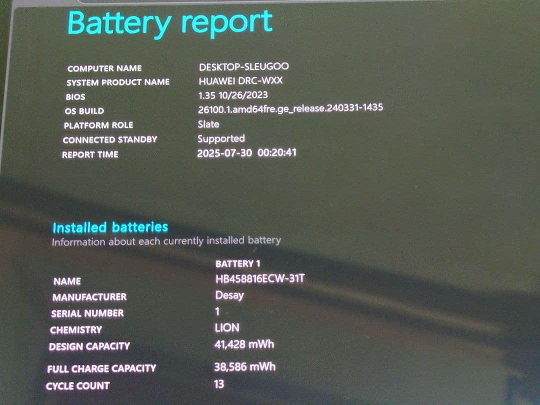 Windowsタブレット本体 HUAWEI MateBook E DRC-W38 Office2021